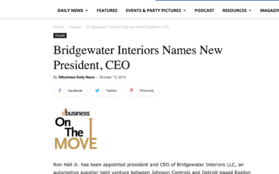 Bridgewater Interiors Names New President, CEO (2015)